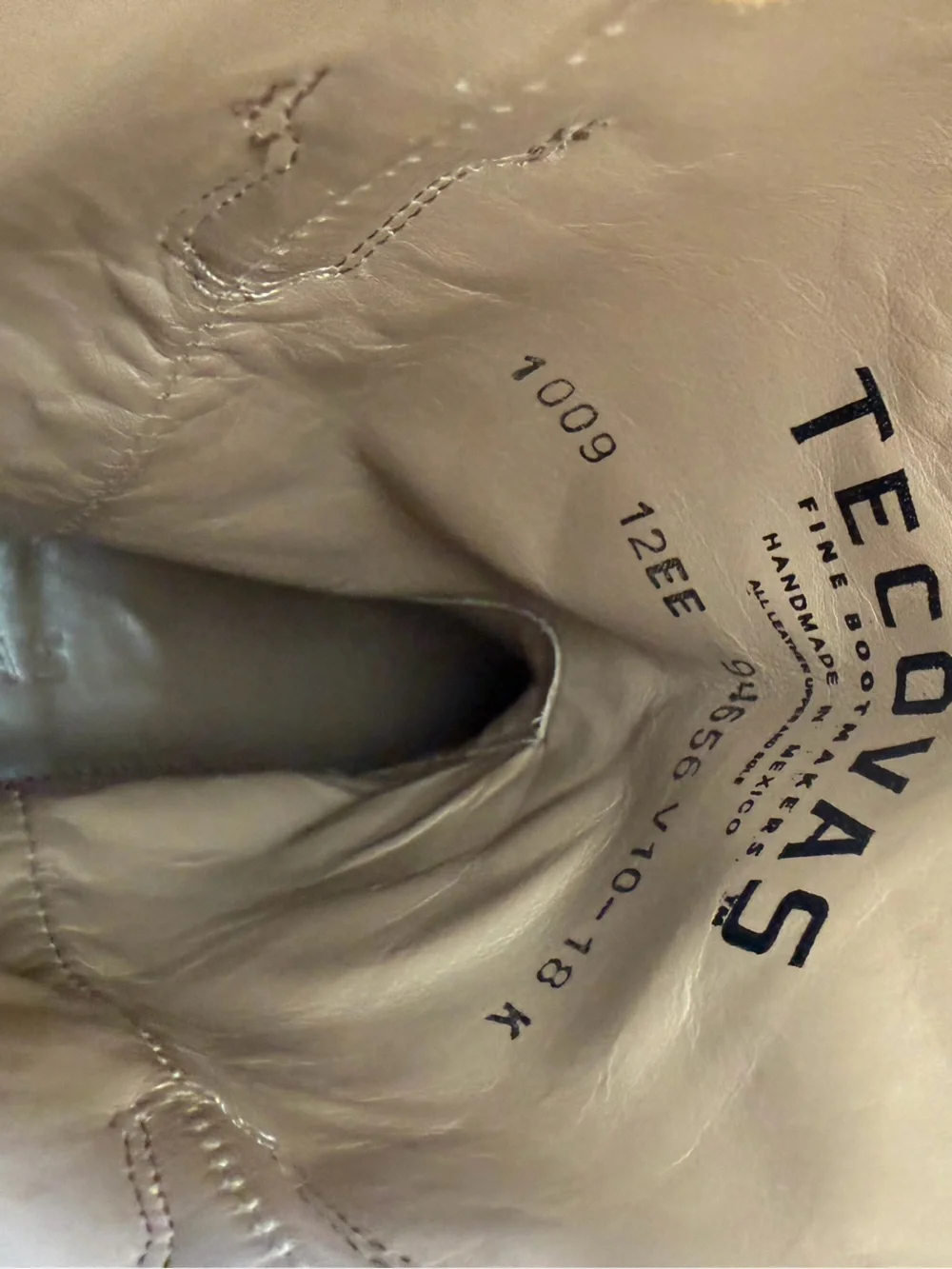 Tecovas Suede SHANE (style ) Cowboy Boots in Honey - Picture 8 of 9